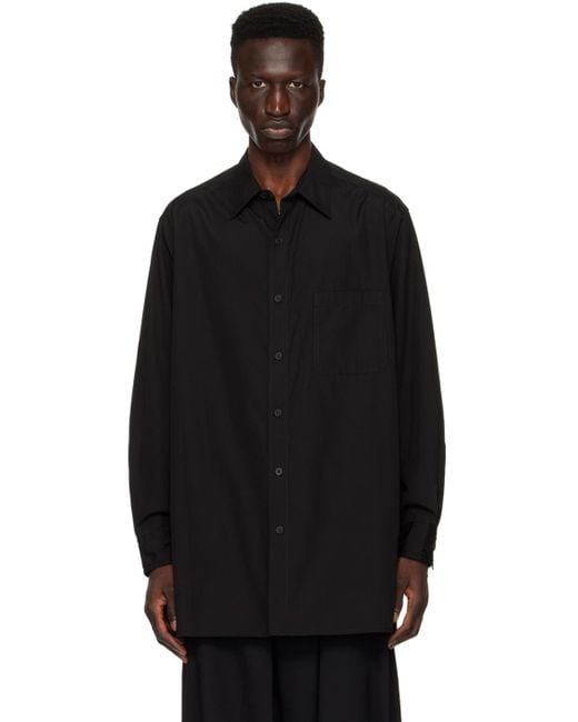 Yohji Yamamoto Black Pocket Shirt for men