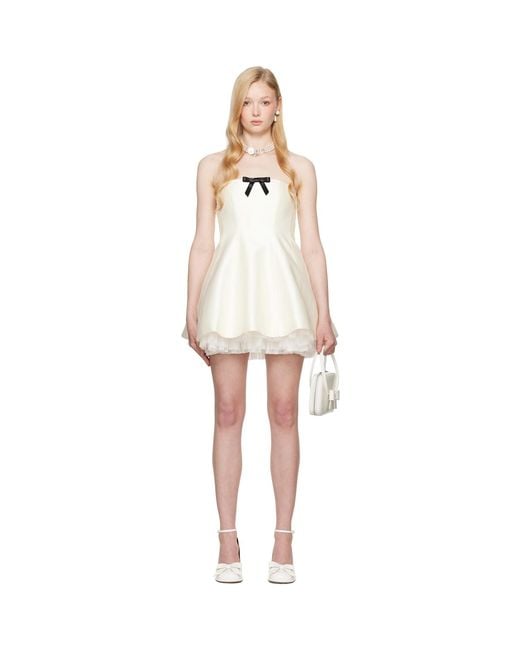 ShuShu/Tong Black Ssense Exclusive Bridal Capsule Strapless Puffy Minidress