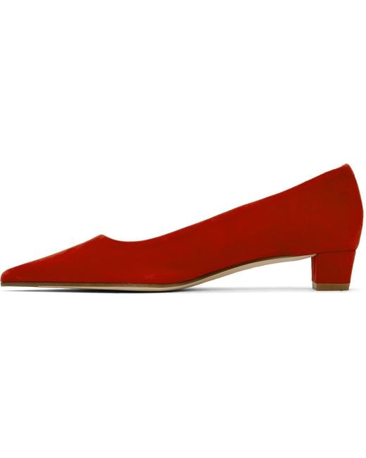 Aeyde Black Judi Kid Suede Heels
