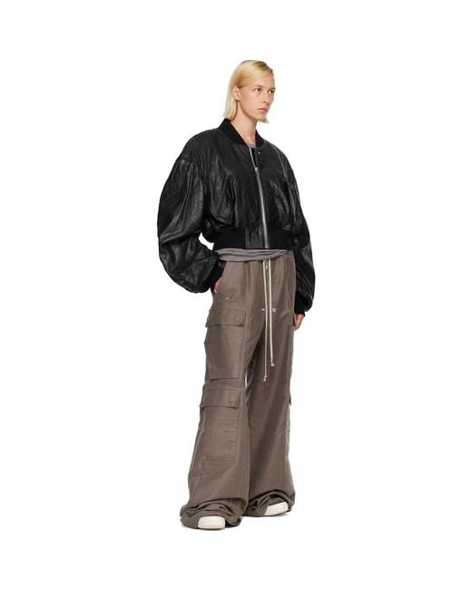 Rick Owens Brown Tower Cargobelas Cargo Pants