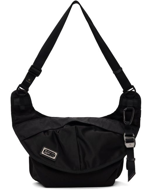 Master Piece Black Crazy Sling Bag for men