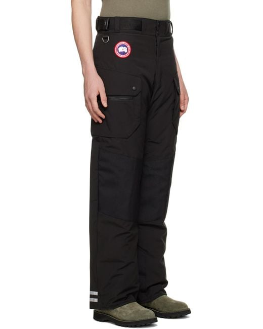 Canada Goose Black Tundra Down Cargo Pants for men