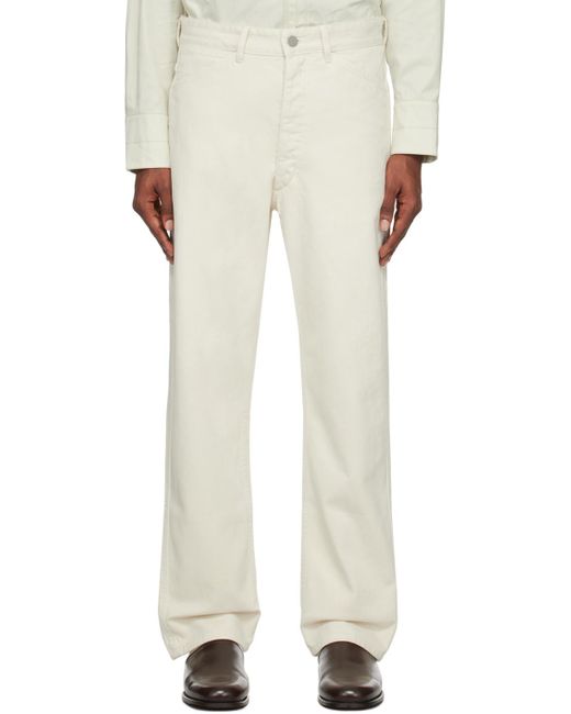 Lemaire White Curved Jeans for men