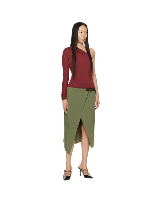 Miaou Red Burgundy Katia Long Sleeve T-Shirt