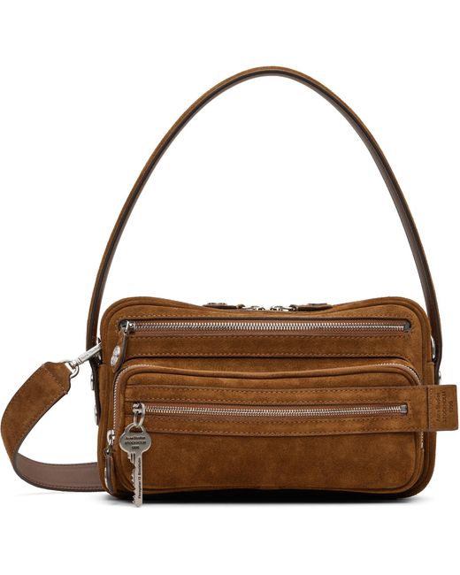 Acne Brown Camero Party Suede Bag for men