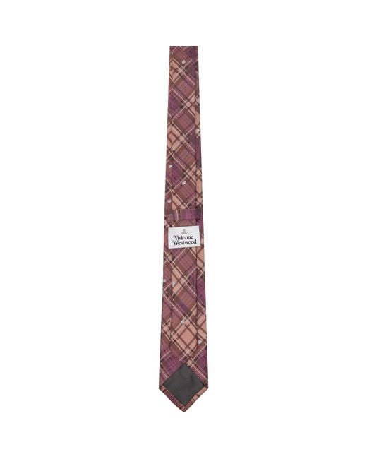 Vivienne Westwood Purple 7Cm 'Louth Tartan' Tie for men