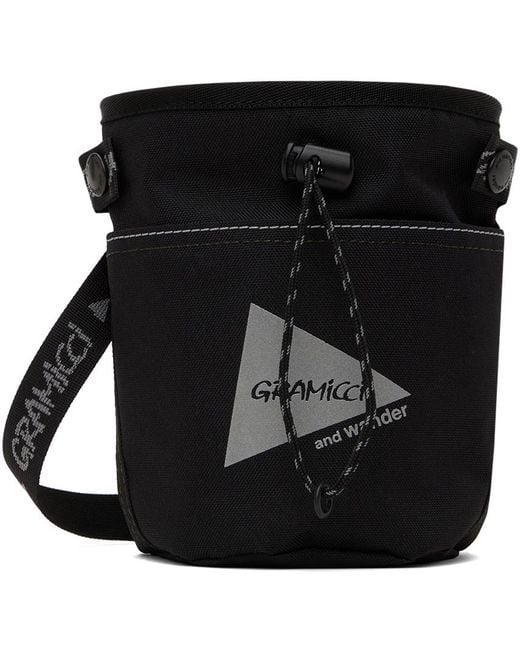 And Wander Black Gramicci Edition Multi Patchwork Chalk Pouch for men