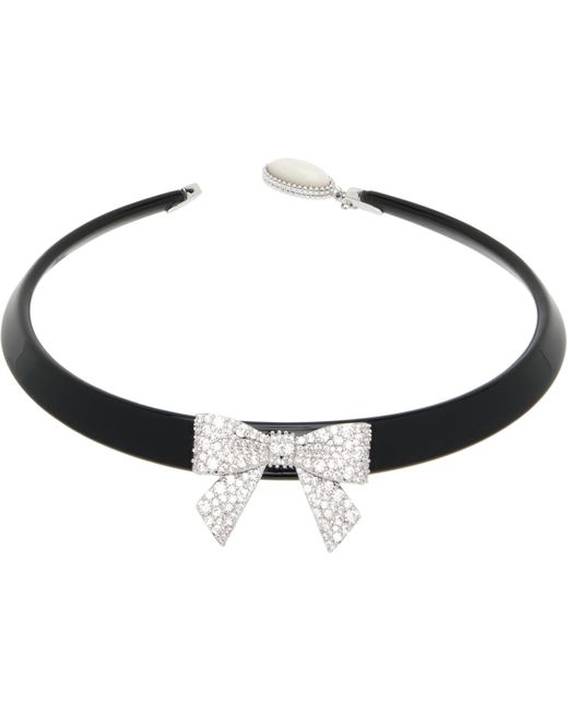 Ras-Du-Cou Noir En Acétate À Boucle À Ornements Sertis En Pavé Édition Yvmin ShuShu/Tong en coloris Black