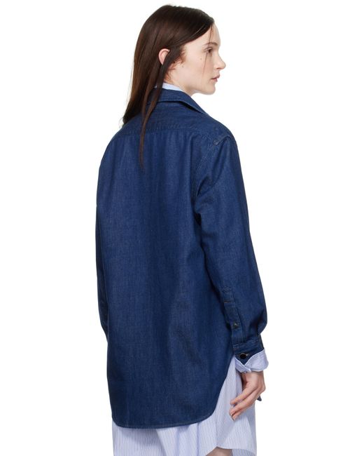A.P.C. Blue Anastasia Barbieri Edition Mare Denim Shirt