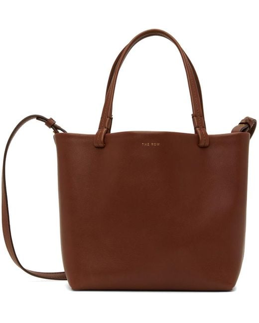 The Row Brown Burgundy Small Park Tote