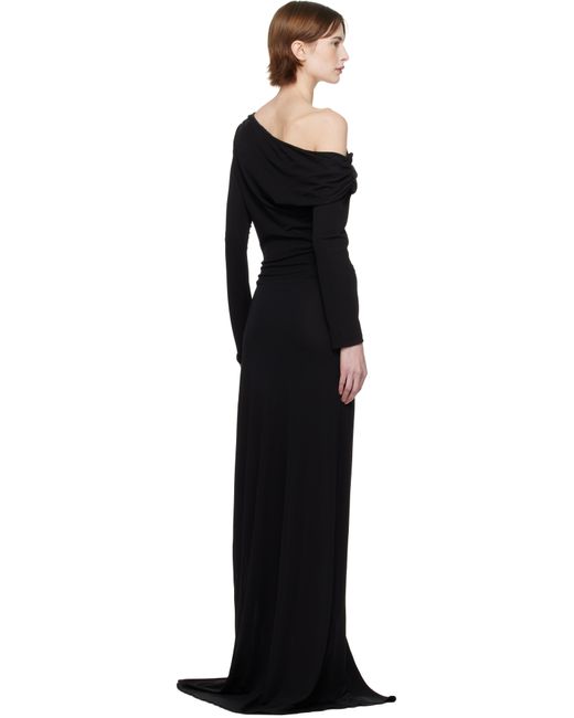16Arlington Black Polyta Maxi Dress