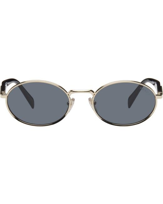 Prada Black Oval Sunglasses for men