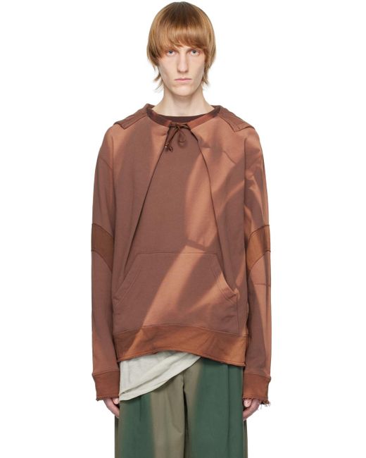 JiyongKim Brown Sun-Bleached Hoodie for men