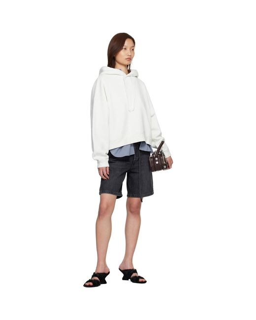 Acne Black Loose Fit Denim Shorts