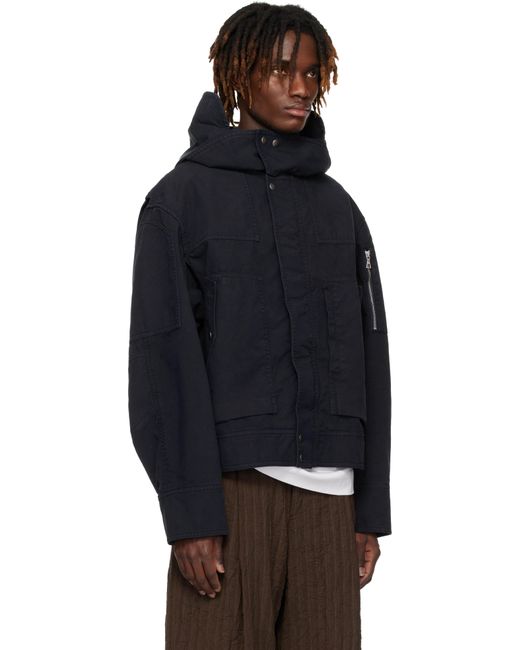メンズ Dries Van Noten ネイビー フラップポケット ジャケット Blue