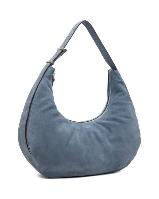 Rag & Bone Blue Hudson Large Suede Bag