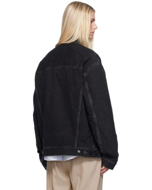 Acne ブラック オーバーサイズ デニムジャケット Black