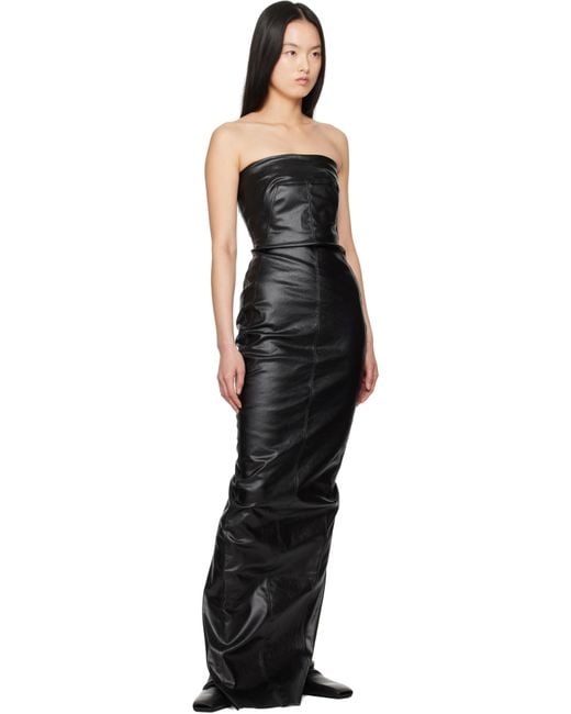 Rick Owens ブラック Hollywood デニム ビスチェドレス Black