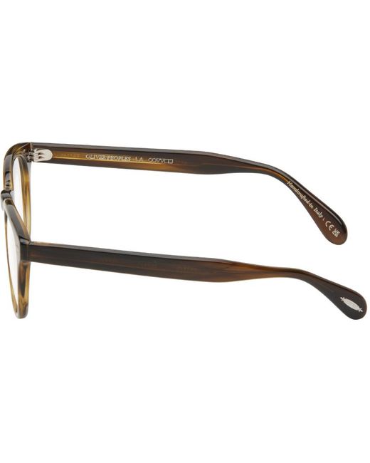 Oliver Peoples Black Oiseshell Sheldrake Glasses for men