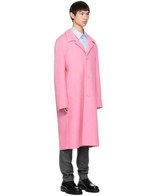 AMI Pink Car Coat for men