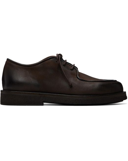 Marsèll Black Moccar Leather Oxfords for men