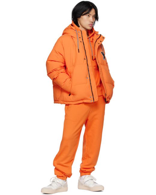 AMI Orange Puma Edition Puffer Jacket for men