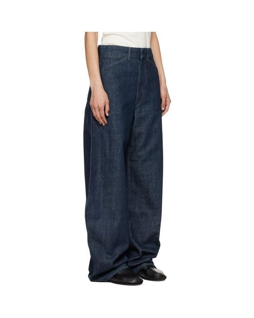 Lemaire Blue High Waisted Curved Jeans