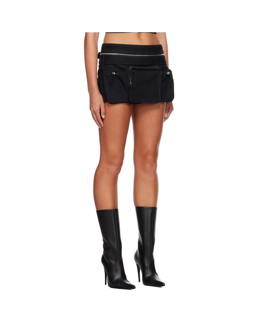 Dion Lee Black Utility Cargo Miniskirt