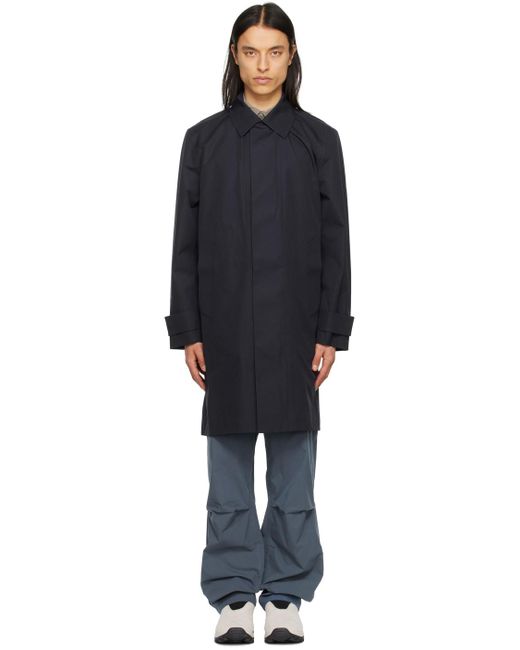 Norse Projects Black Navy Thor Rain Coat for men