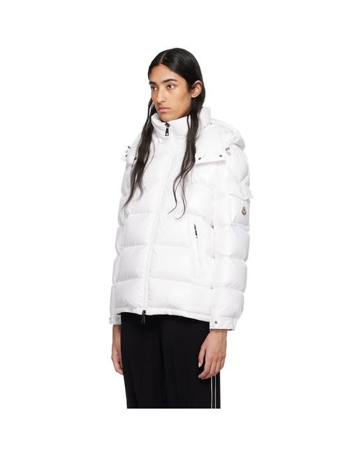 Moncler White Maire Short Down Jacket