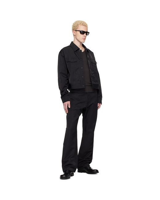 Fear Of God Black Textured Nylon Trucker Jacket for men
