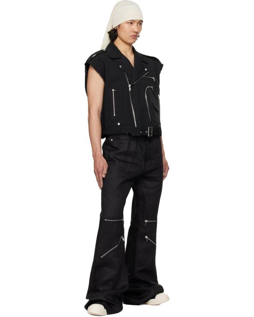 メンズ Rick Owens ブラック Hollywood Jumbo Bauhaus Stooges クロップド ベスト Black