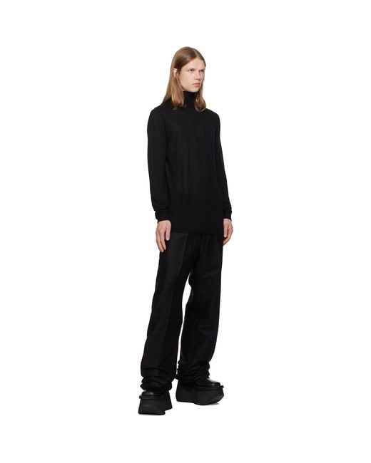 Rick Owens Black Tower Level Turtleneck for men