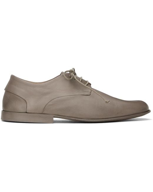 Marsèll Black Gray Stucco Derbys for men