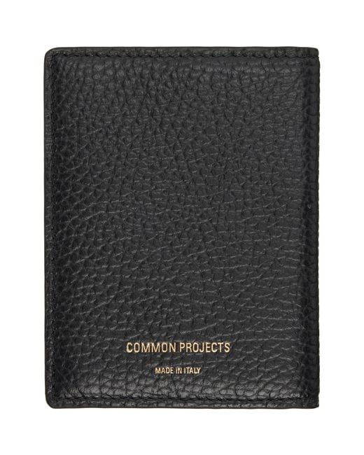 Common Projects Black Leather Card Holder for men