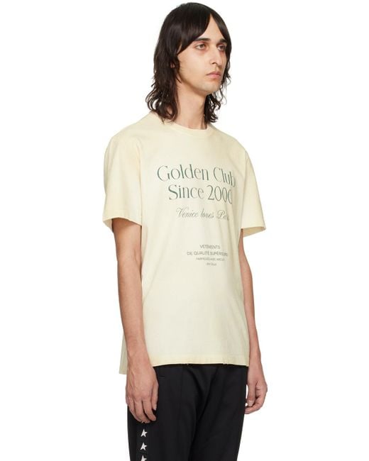 Golden Goose Deluxe Brand Black Off-white Printed T-shirt for men