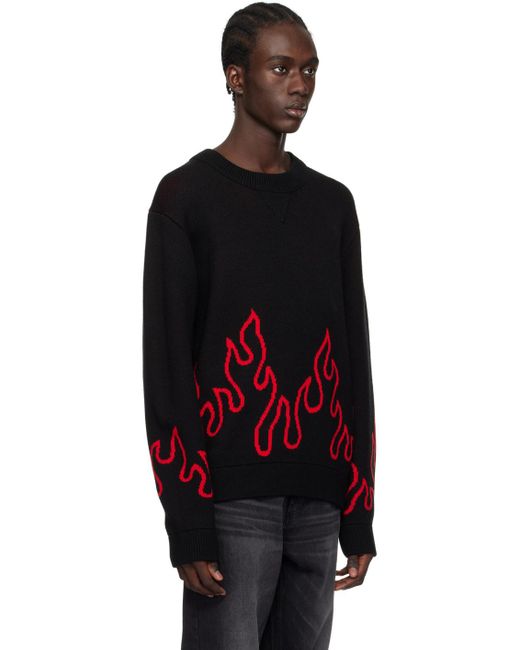 HUGO Black Jacquard Sweater for men
