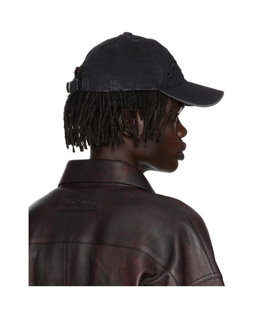 Acne Black Logo Cap for men