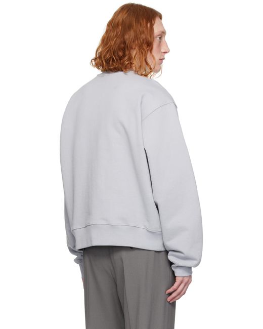 RECTO. Gray Grey Crewneck Sweatshirt for men