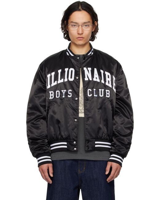 Blouson Aviateur De Style Collégial Noir En Satin BBCICECREAM pour homme en coloris Black