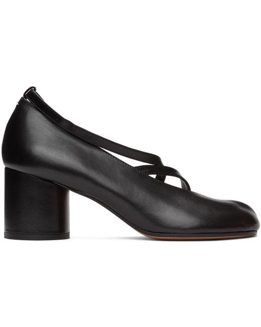 Maison Margiela Black Ssense Exclusive Exposed Toe Ankle Strap Tabi Sandals