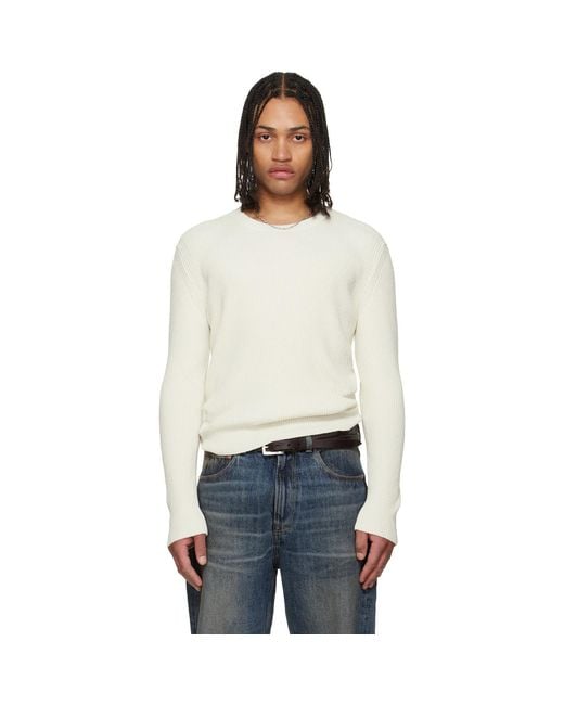 Our Legacy Black Off- Compact Roundneck Sweater for men