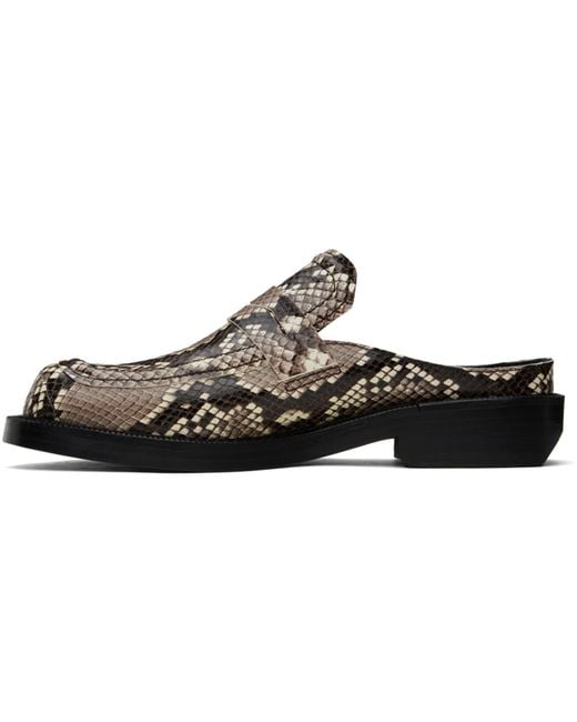 Adererror Black Curve Mu02 Slip-On Loafers