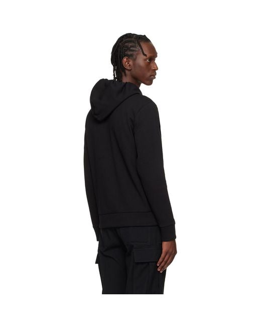 Boss Black Printed-Logo Hoodie for men
