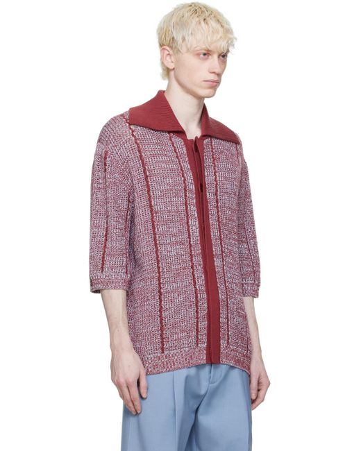 Lanvin Red Loose-fitting Polo for men