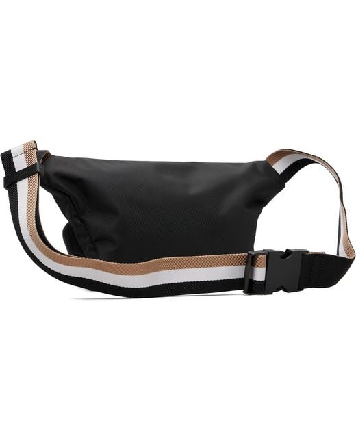 Boss Black Twill Belt Bag for men
