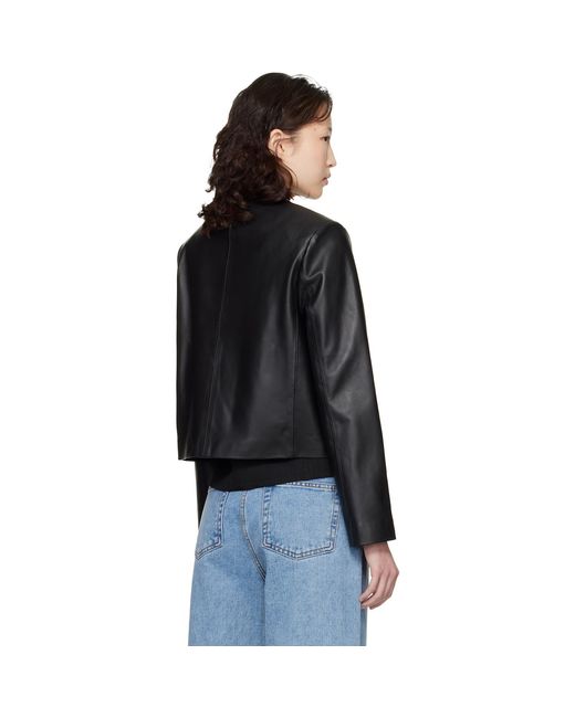 Loulou de Saison Black Raho Plongé Leather Jacket