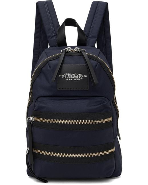 Marc Jacobs Blue Navy 'the Biker Nylon' Medium Backpack
