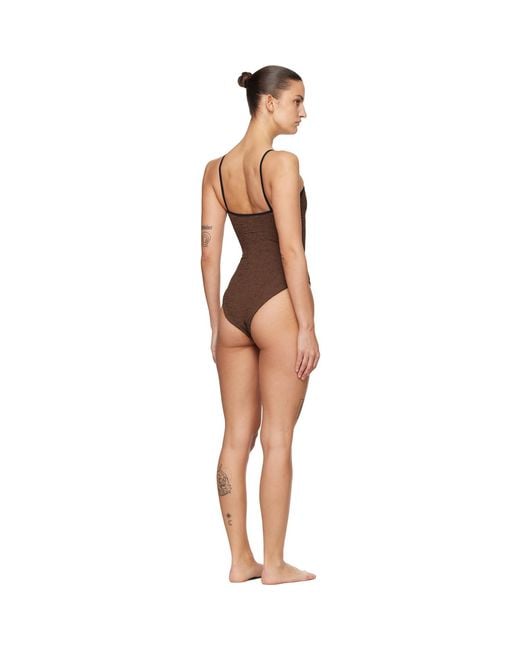 Hunza G Black Pamela Contrast Swimsuit