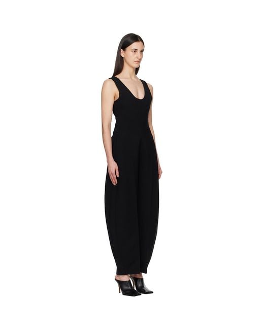 Alaïa Black Round Crepe Wool Jumpsuit